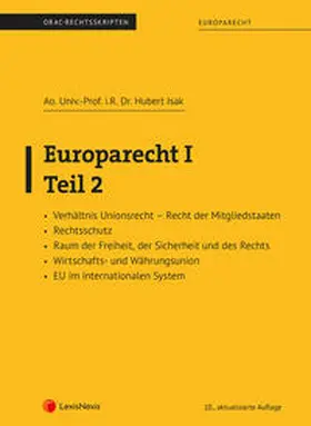Isak |  Europarecht I – Teil 2 | Buch |  Sack Fachmedien