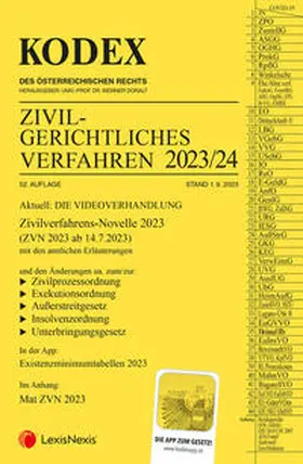 Doralt |  KODEX Zivilgerichtliches Verfahren 2023/24 - inkl. App | Buch |  Sack Fachmedien