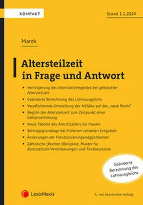 Marek |  Altersteilzeit und erweiterte Altersteilzeit in Frage und Antwort | Buch |  Sack Fachmedien