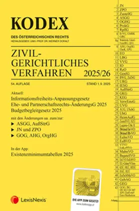 Doralt / Pesendorfer |  KODEX Zivilgerichtliches Verfahren 2025/26 - inkl. App | Buch |  Sack Fachmedien