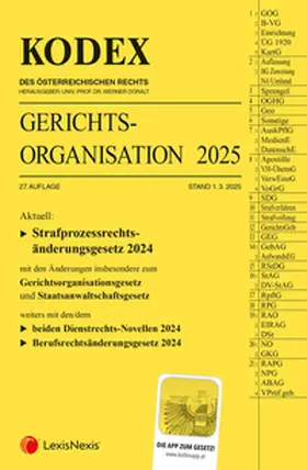 Doralt |  KODEX Gerichtsorganisation 2025 - inkl. App | Buch |  Sack Fachmedien
