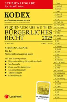 Doralt |  KODEX Bürgerliches Recht für die WU 2025 - inkl. App | Buch |  Sack Fachmedien