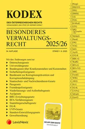Doralt |  KODEX Besonderes Verwaltungsrecht 2025/26 - inkl. App | Buch |  Sack Fachmedien