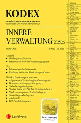 Doralt |  KODEX Innere Verwaltung 2025/26 - inkl. App | Buch |  Sack Fachmedien
