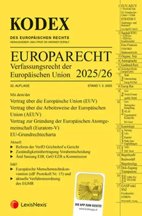 Doralt |  KODEX EU-Verfassungsrecht (Europarecht) 2025/26 - inkl. App | Buch |  Sack Fachmedien