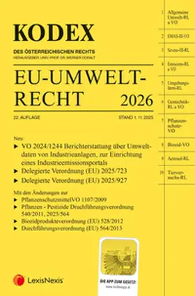 Doralt |  KODEX EU-Umweltrecht 2025/26 - inkl. App | Buch |  Sack Fachmedien