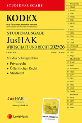 Doralt |  KODEX JusHAK 2025 - inkl. App | Buch |  Sack Fachmedien