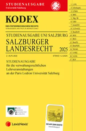 Doralt |  KODEX Salzburger Landesrecht 2025 - inkl. App | Buch |  Sack Fachmedien