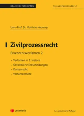 Neumayr |  Zivilprozessrecht Erkenntnisverfahren 2 (Skriptum) | Buch |  Sack Fachmedien