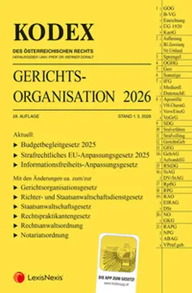  KODEX Gerichtsorganisation 2026 | Buch |  Sack Fachmedien