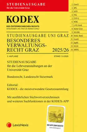 Doralt |  KODEX Besonderes Verwaltungsrecht Graz 2025/26 - inkl. App | Buch |  Sack Fachmedien