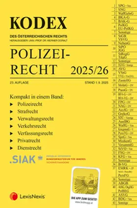 Doralt |  KODEX Polizeirecht 2025/26 - inkl. App | Buch |  Sack Fachmedien