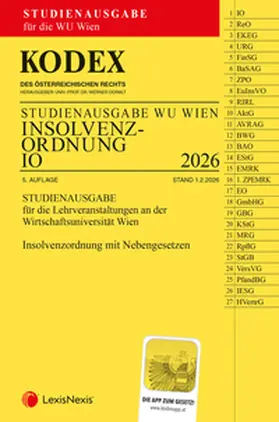 Doralt |  KODEX Insolvenzordnung für die WU 2026 | Buch |  Sack Fachmedien