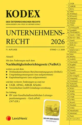 Doralt |  KODEX Unternehmensrecht 2026 | Buch |  Sack Fachmedien