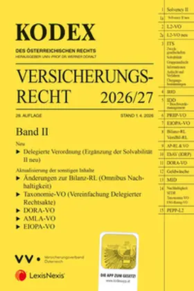 Doralt |  KODEX Versicherungsrecht Band II 2026/27 | Buch |  Sack Fachmedien