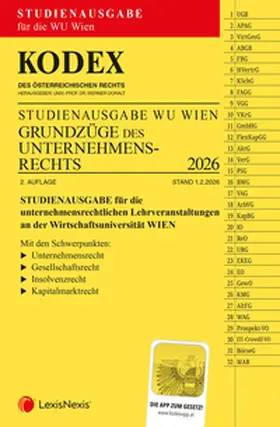 Doralt |  KODEX Grundzüge des Unternehmensrechts für die WU 2026 | Buch |  Sack Fachmedien