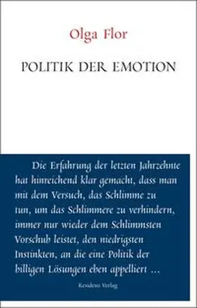 Flor |  Politik der Emotion | Buch |  Sack Fachmedien