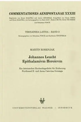 Korenjak |  Johannes Leucht: Epithalamivm Heroicvm | Buch |  Sack Fachmedien