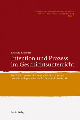 Krammer |  Intention und Prozess im Geschichtsunterricht | Buch |  Sack Fachmedien