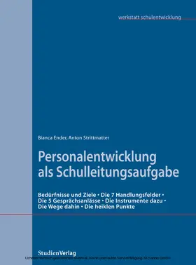 Ender / Strittmatter |  Personalentwicklung als Schulleitungsaufgabe | eBook | Sack Fachmedien