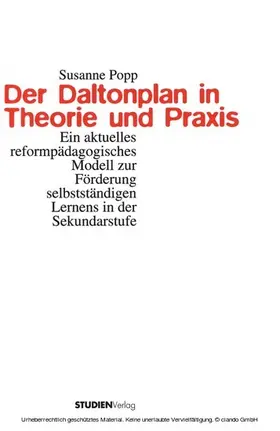 Popp |  Der Daltonplan in Theorie und Praxis | eBook | Sack Fachmedien