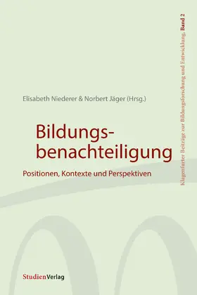 Niederer / Jäger |  Bildungsbenachteiligung | Buch |  Sack Fachmedien