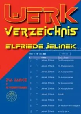 Janke |  Werkverzeichnis Elfriede Jelinek | Buch |  Sack Fachmedien
