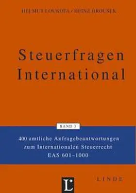 Loukota / Jirousek |  Steuerfragen International Band 3 | Buch |  Sack Fachmedien