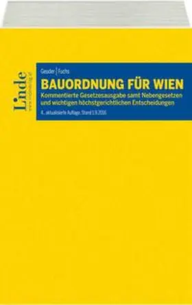 Geuder / Fuchs |  Bauordnung für Wien | Buch |  Sack Fachmedien