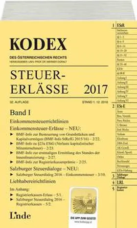 Bodis / Doralt |  KODEX Steuer-Erlässe 2017 Band I | Buch |  Sack Fachmedien
