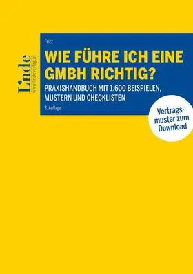 Fritz |  Wie führe ich eine GmbH richtig? | Buch |  Sack Fachmedien