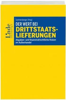 Summersberger |  Der Wert bei Drittstaatslieferungen | Buch |  Sack Fachmedien