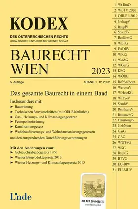 Fuchs / Doralt |  KODEX Baurecht Wien 2023 | Buch |  Sack Fachmedien