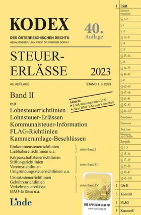 Titz-Frühmann / Doralt / Titz |  KODEX Steuer-Erlässe 2023, Band II | Buch |  Sack Fachmedien