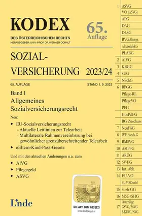 Brameshuber / Doralt |  KODEX Sozialversicherung 2023/24, Band I | Buch |  Sack Fachmedien