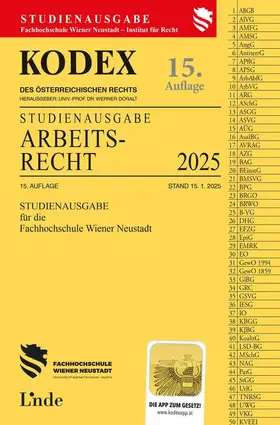 Doralt |  KODEX Studienausgabe Arbeitsrecht FH Wr. Neustadt 2025 | Buch |  Sack Fachmedien