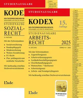 Doralt |  KODEX-Paket Studienausgabe Arbeits- und Sozialrecht 2025 | Buch |  Sack Fachmedien