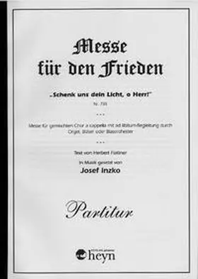 Inzko |  Schenk uns dein Licht, o Herr (Messe für den Frieden) | Buch |  Sack Fachmedien