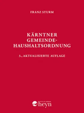 Sturm |  Kärntner Gemeinde Haushaltsordnung | Buch |  Sack Fachmedien