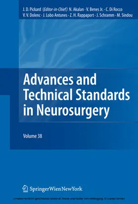 Pickard / Akalan / Benes |  Advances and Technical Standards in Neurosurgery | eBook | Sack Fachmedien