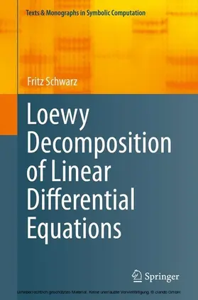 Schwarz | Loewy Decomposition of Linear Differential Equations | E-Book | sack.de