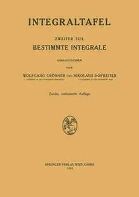 Gröbner / Hofreiter |  Integraltafel | eBook | Sack Fachmedien