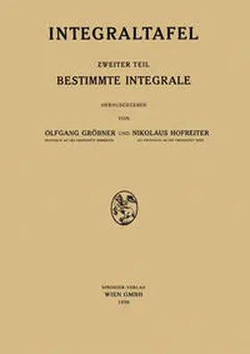 Gröbner / Hofreiter |  Integraltafel | eBook | Sack Fachmedien