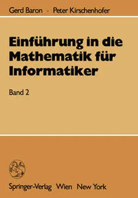 Baron / Kirschenhofer |  Einführung in die Mathematik für Informatiker | eBook | Sack Fachmedien