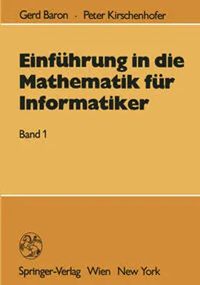 Baron / Kirschenhofer |  Einführung in die Mathematik für Informatiker | eBook | Sack Fachmedien