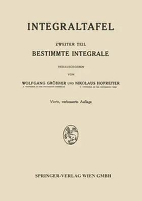 Gröbner / Hofreiter |  Integraltafel | eBook | Sack Fachmedien