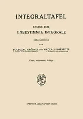 Gröbner / Hofreiter |  Integraltafel | eBook | Sack Fachmedien