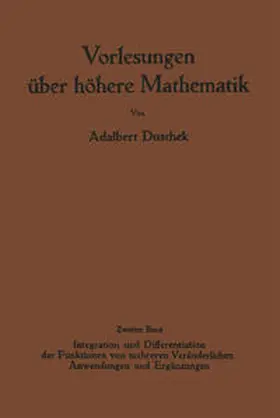 Duschek |  Vorlesungen über höhere Mathematik | eBook | Sack Fachmedien