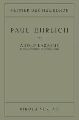 Lazarus |  Paul Ehrlich | Buch |  Sack Fachmedien