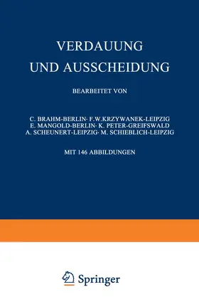 Brahm / Krzywanek / Schieblich |  Verdauung und Ausscheidung | Buch |  Sack Fachmedien